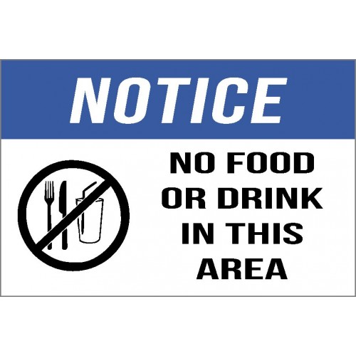 Notice - No Food or Drink Sign